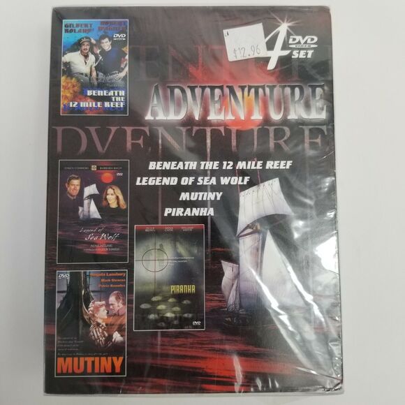 Sea Adventure 4 Set DVD, 2005~(12-Mile Reef, Mutiny, Piranha, Sea Wolf) New - Picture 1 of 6